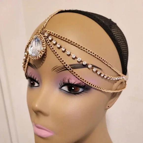 Fashion Multi Layer Head Chain Accessory - Picture 2 of 4